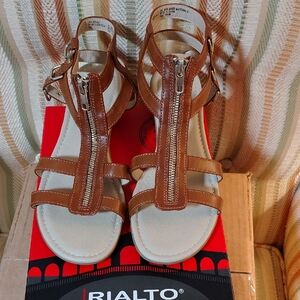 Rialto Brown Strappy Sandals